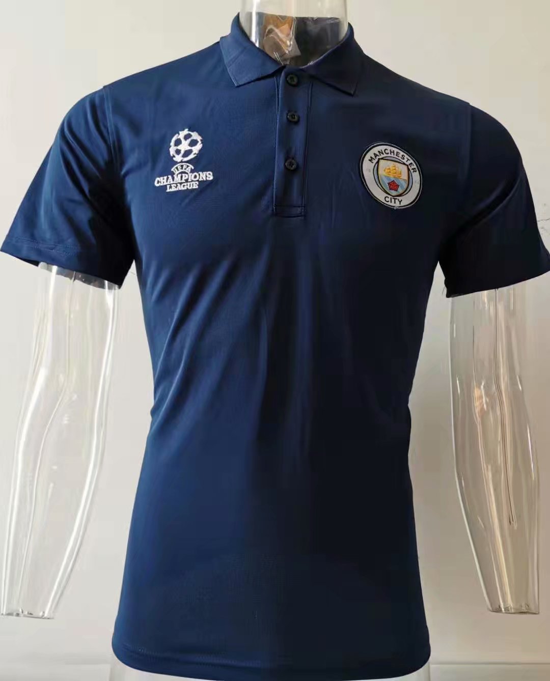 chemise Manchester City 2019-2020 polo bleu